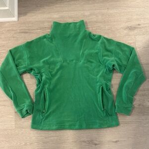 ZYIA Bright Green TurtleNeck Fleece Pullover